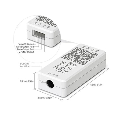 Controller, SP110E, RGB Bluetooth & Smart APP, 5-24V, 1024 Pixel for WS2811 WS2812B APA102 SK6812 SPI Addressable LED Strip Light