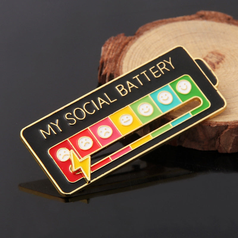 My Social Battery Fun Lapel Pin