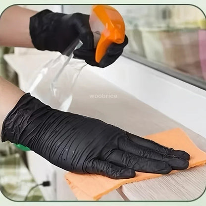 10 Pair All-Purpose Black PVC Latex-Free Disposable Gloves
