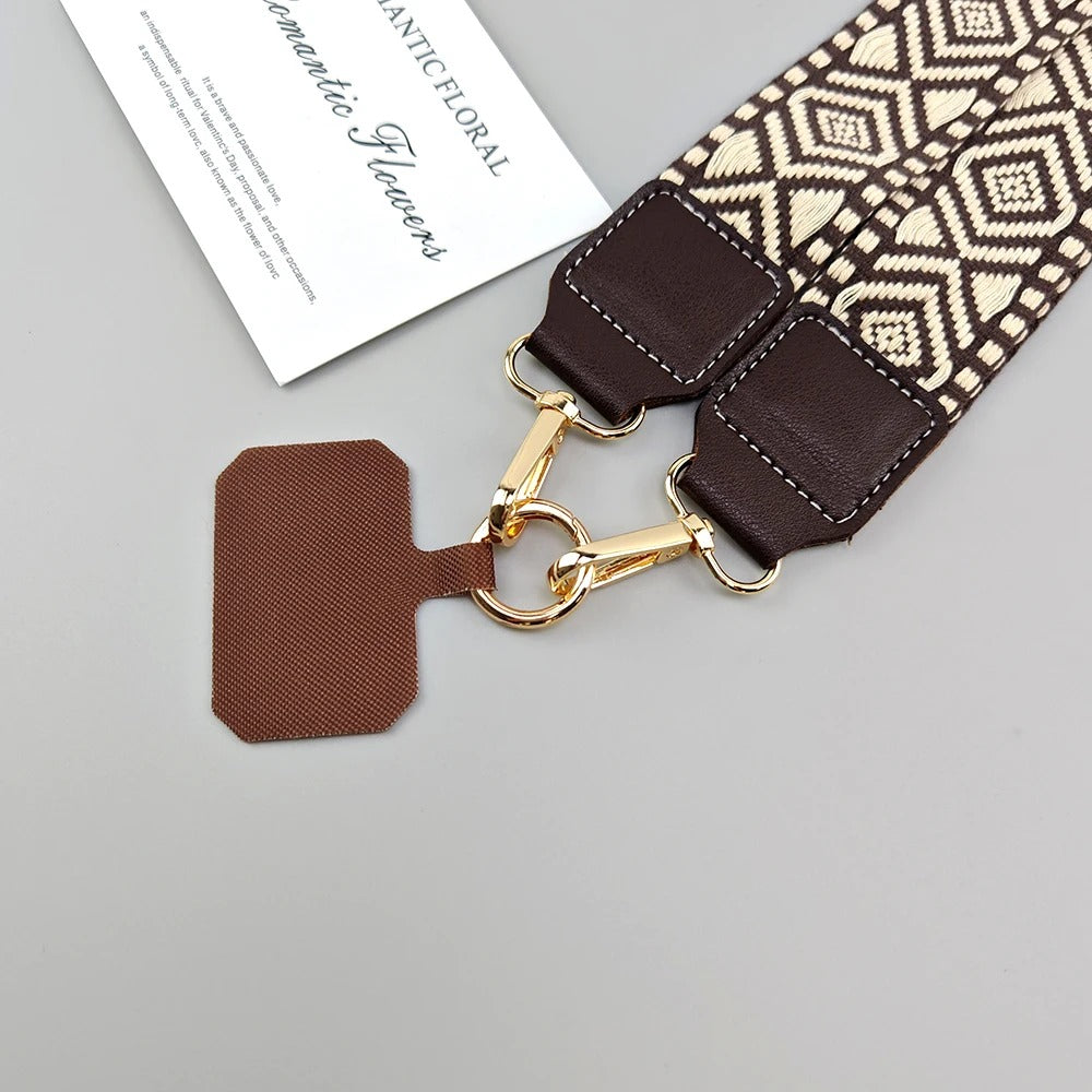 Stylish Adjustable Crossbody Mobile Phone Lanyard plus Wallet