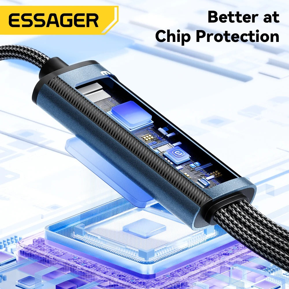 Essager 1.2metre 100W 3-in-1 Fast Charging Cable