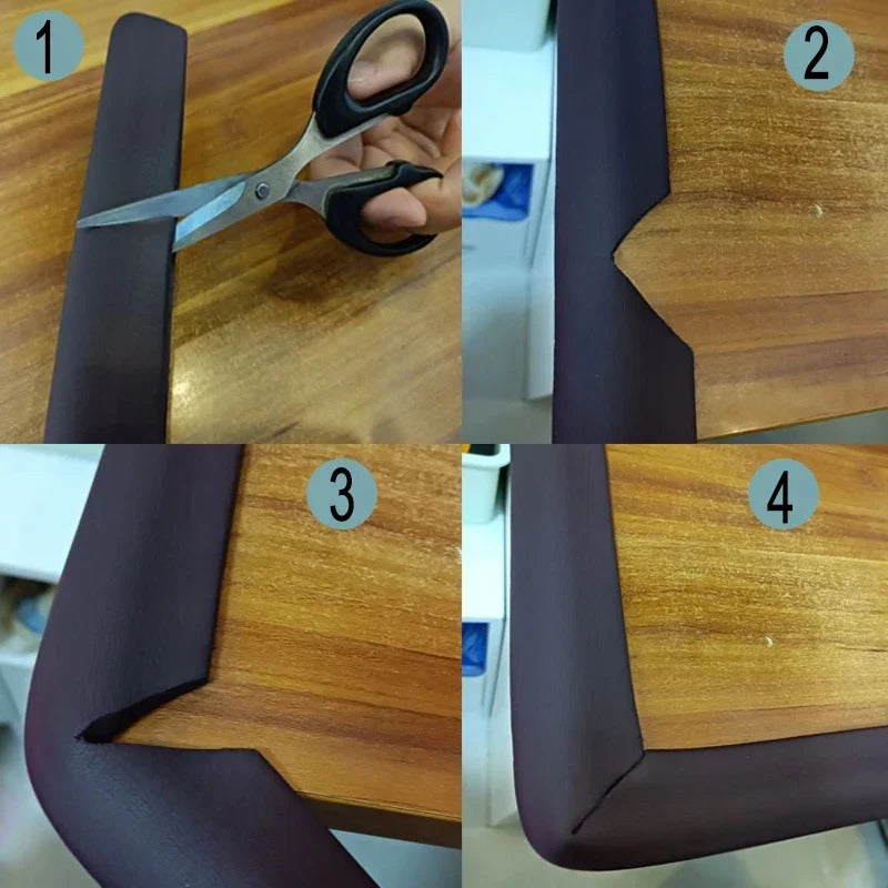 U-Type safety bumper strip detail showing soft foam protection