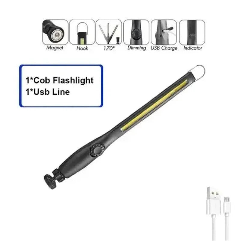 Portable COB LED Work Lights Cordless Magnetic LED Work Lamp Inspection Lights for Car Repair, Home, Garage, Emergency