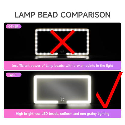 Rechargeable LED HD Car Makeup Mirror