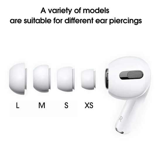 4 Pairs Silicone Ear Tips for Airpods Pro 1 2 earphones