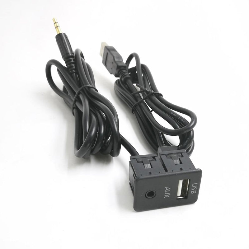 Biurlink 100CM Car/Auto/Hobby Flush Mount USB extension / AUX 3.5mm Port Panel-Sparts NZ