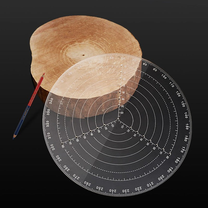 Center Finder ruler Scribing Gauge Woodworking Compass Woodturners Bowls Lathe Work Clear Acrylic Drawing Circles Diameter