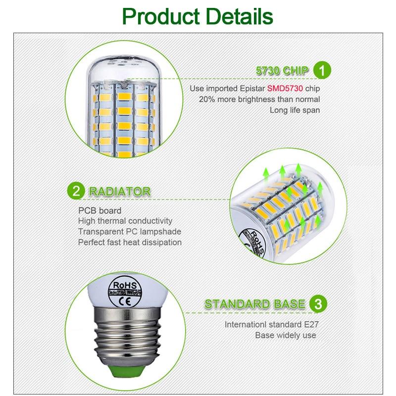E27 Corn Light Led Lamps 220V/24LEDS-Sparts NZ