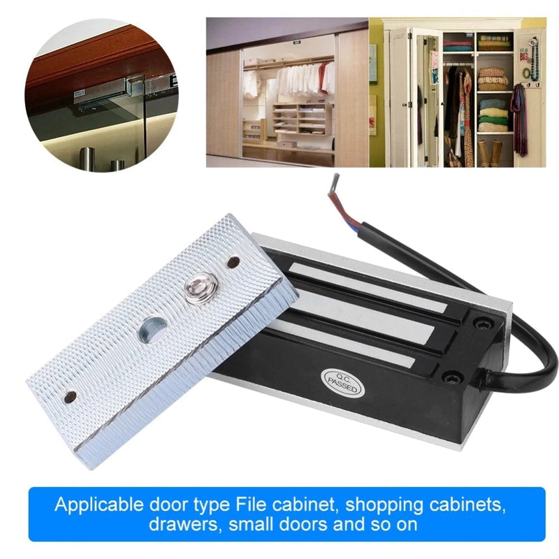 12V Escape Room Electronic Drawer Lock Electric Magnetic Cabinet Door Locks 60KG 100LBS Holding Force