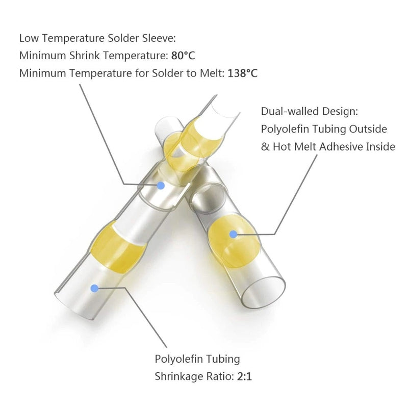 Heat Shrink Waterproof Solder Seal Wire Connectors Set