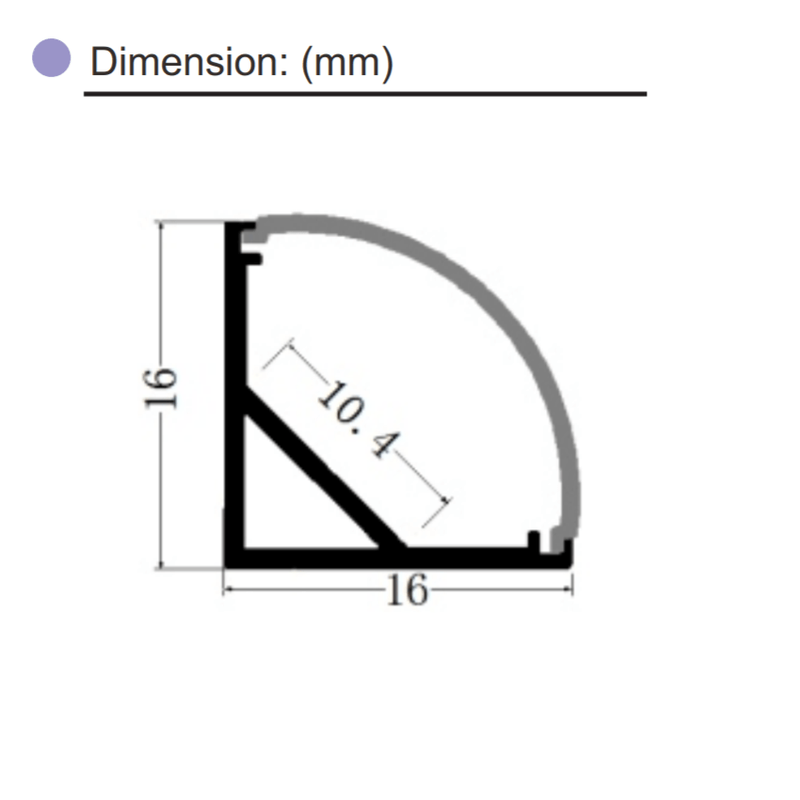 LED Aluminium Extrusion Corner Profile strip ADW
