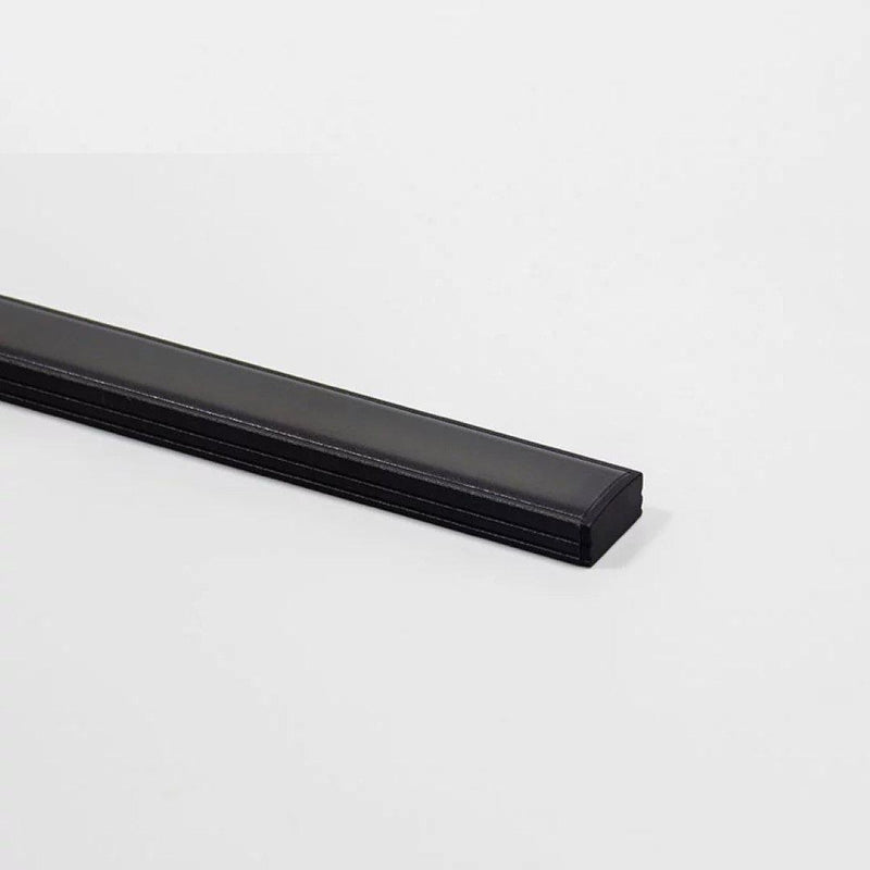 LED Aluminium Extrusion Profile for LED strip Black with Black Diffuser - Exclusive / NEW-LED-Sparts NZ