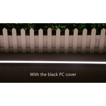 LED Aluminium Extrusion Profile for LED strip Black with Black Diffuser - Exclusive / NEW-LED-Sparts NZ