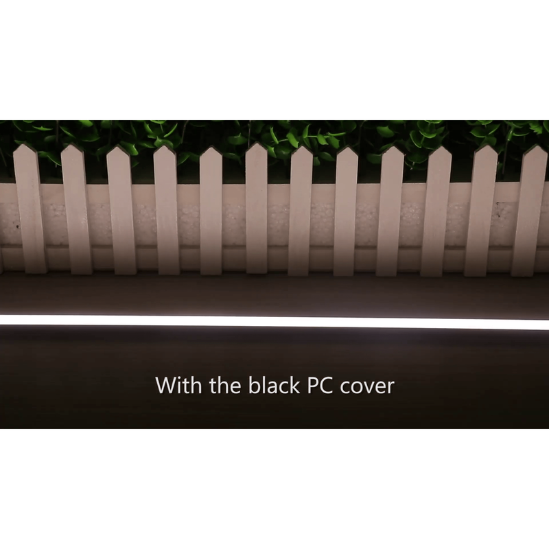 LED Aluminium Extrusion Profile for LED strip Black with Black Diffuser - Exclusive / NEW-LED-Sparts NZ