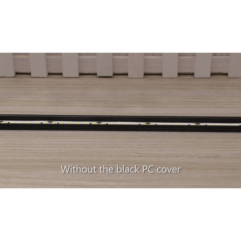 LED Aluminium Extrusion Profile for LED strip Black with Black Diffuser - Exclusive / NEW-LED-Sparts NZ