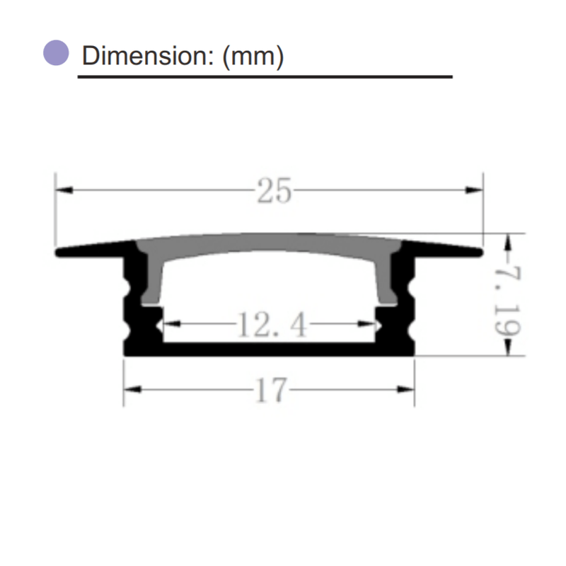LED Aluminium Extrusion Recessed Profile strip ADW