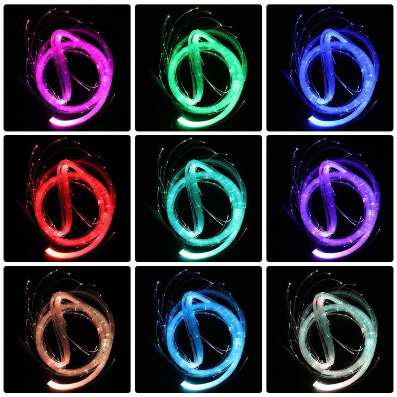 LED Fiber Optic Whip inch Swivel Dance Festival