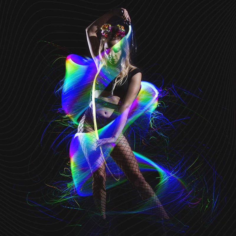 LED Fiber Optic Whip inch Swivel Dance Festival