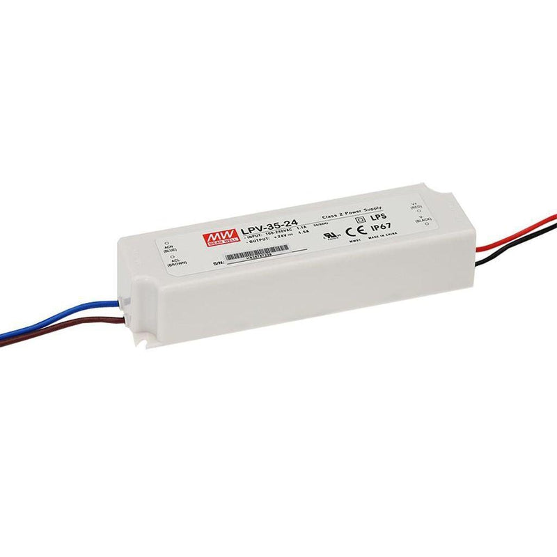 Mean Well IP67 Waterproof LED Driver (5V, 12V, 24V...)-Sparts NZ