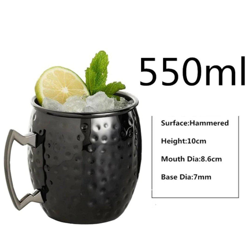 550ml Moscow Mule Mug Stainless Steel Hammered Copper Plated Beer / Coffee Cup-Sparts NZ