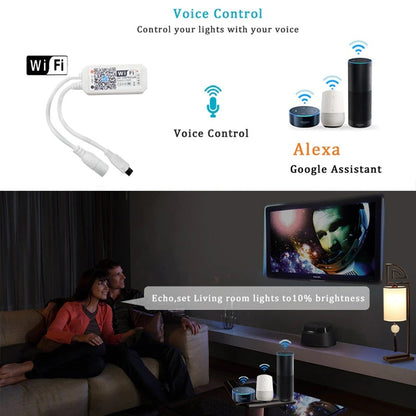 NEW LED Strip Pack RGBWW Wifi App Key Remote Google Home Alexa compatible