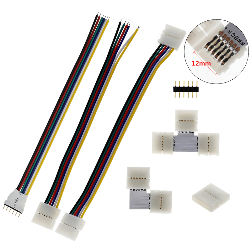 Pin LED Strip Connectors RGBWW Strips