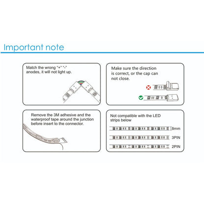 Shape corner RGB pin Connectors