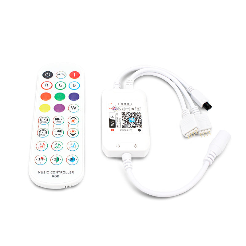 24 Key Voice Control Wi-Fi + IR RGB Remote - 2 Output