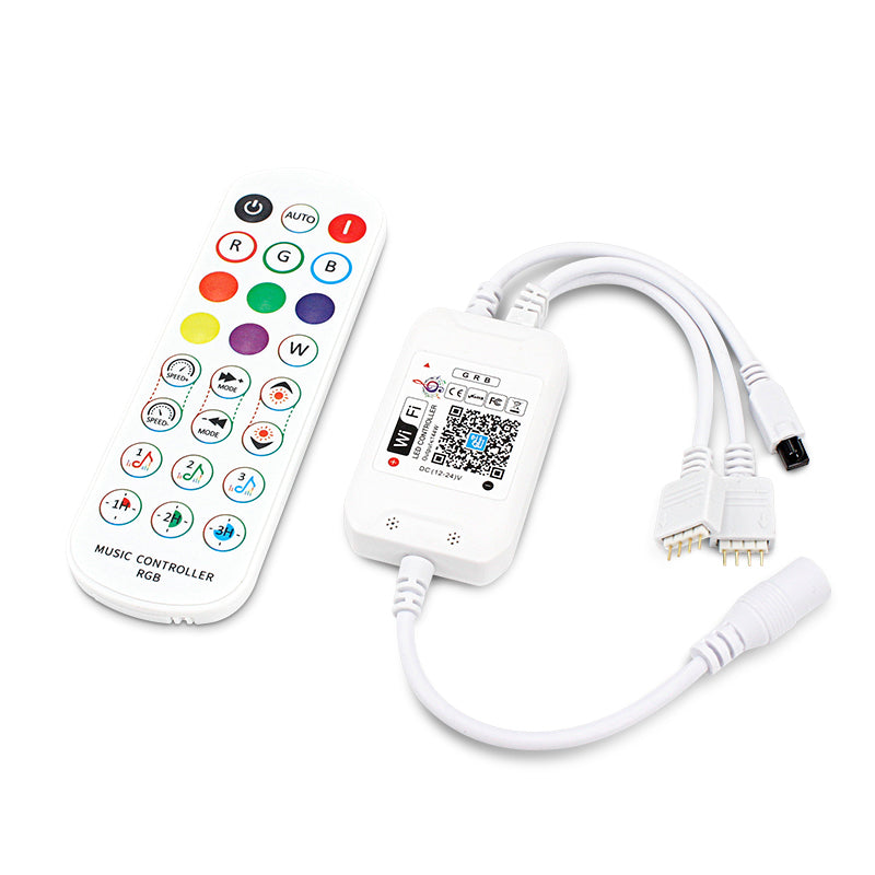 24 Key Voice Control Wi-Fi + IR RGB Remote - 2 Output