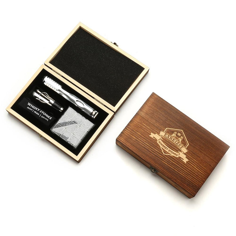 Whiskey Stones Gift Set Granite Chilling
