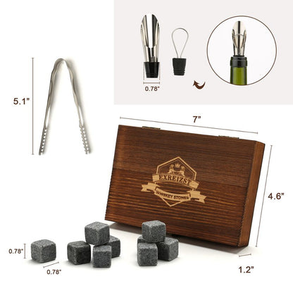 Whiskey Stones Gift Set Granite Chilling
