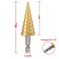 pcs HSS Titanium Coated Step Drill Bit Drilling Power Tools Metal High Speed Steel Wood Hole Cutter Cone