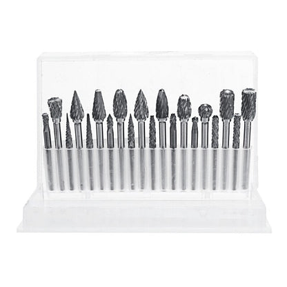 pcs Solid Carbide Rotary Burrs Drill Bit Tungsten Steel Double Cut Grinder Shank File