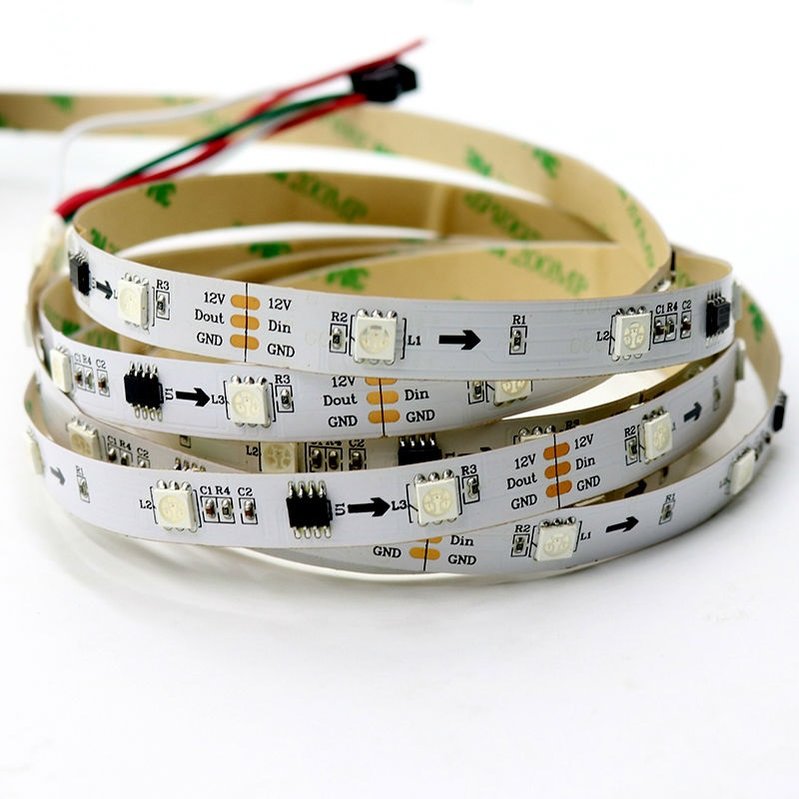 Chasing Led Strip 12v WS2811 RGB Colour Chasing LED Strip 30LED/m (10m) – Sparts NZ